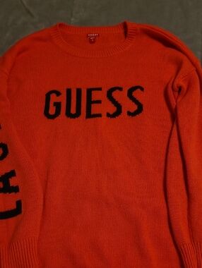 Guess  Crewneck Sweater with Black Logo